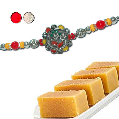 "Rakhi - ZR-5540 A (Single Rakhi), 500gms of Milk Mysore Pak - Click here to View more details about this Product